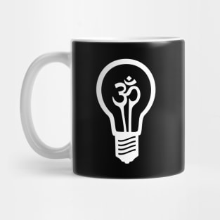 Om Meditation Lightbulb (White) Mug